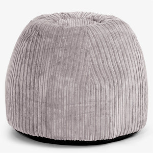 Silla Pouf de Oficina Ergonómica - Pana Clásica Gris Plata