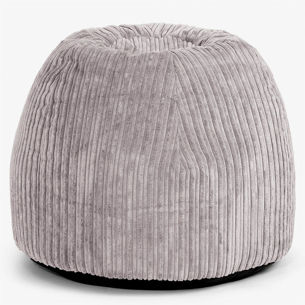 Silla Pouf de Oficina Ergonómica - Pana Clásica Gris Plata - 01