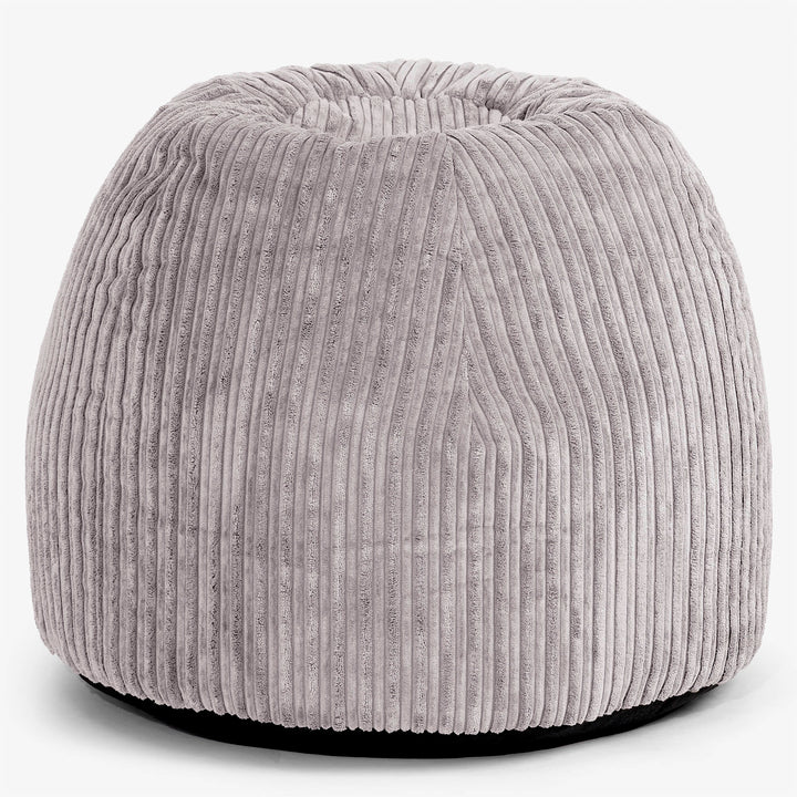 Silla Pouf de Oficina Ergonómica - Pana Clásica Gris Plata - 01