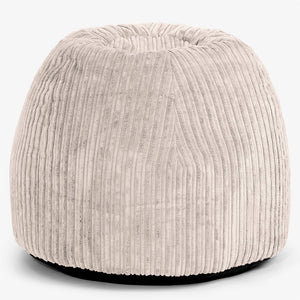 Silla Pouf de Oficina Ergonómica - Pana Clásica Marfil