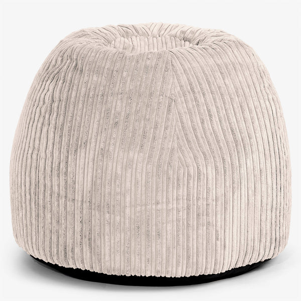 Silla Pouf de Oficina Ergonómica - Pana Clásica Marfil - 01
