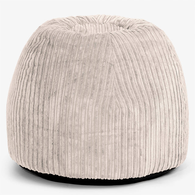 Silla Pouf de Oficina Ergonómica - Pana Clásica Marfil - 01