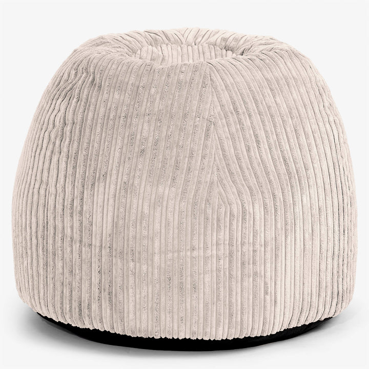 Silla Pouf de Oficina Ergonómica - Pana Clásica Marfil - 01
