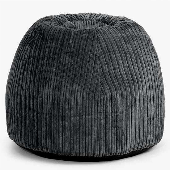 Silla Pouf de Oficina Ergonómica - Pana Clásica Negro - 01