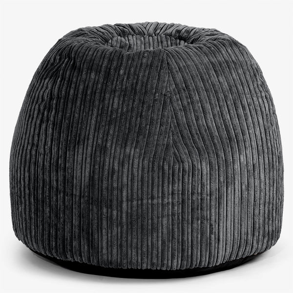 Silla Pouf de Oficina Ergonómica - Pana Clásica Negro - 01