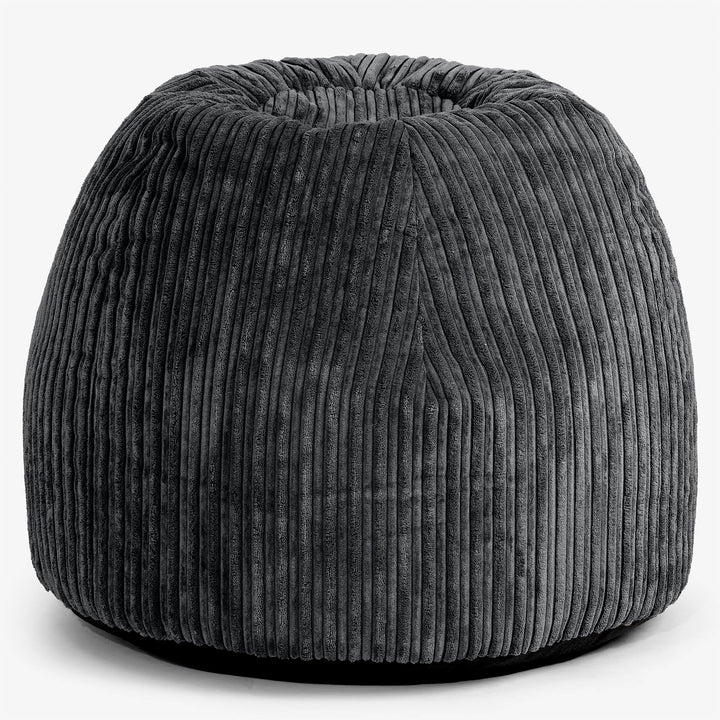 Silla Pouf de Oficina Ergonómica - Pana Clásica Negro - 01