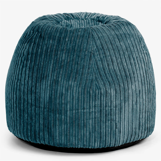 Silla Pouf de Oficina Ergonómica - Pana Clásica Turquesa - 01