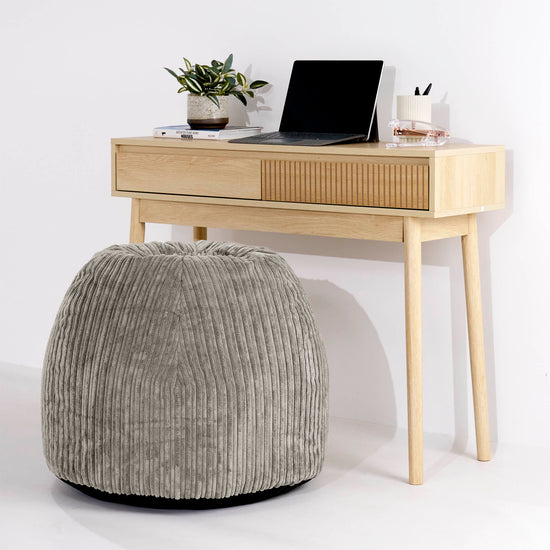 Silla Pouf de Oficina Ergonómica - Pana Clásica Visón - 02