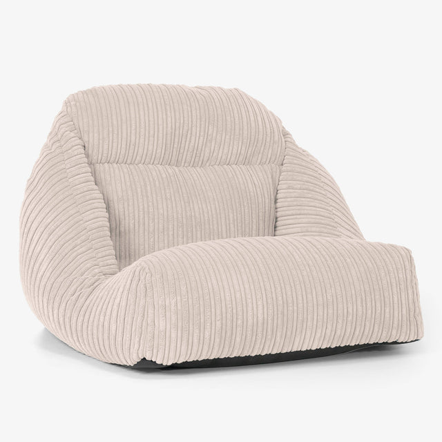 Silla Puff de Suelo Aya - Pana Clásica Marfil 01