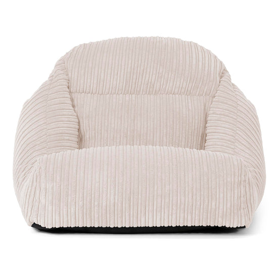 Silla Puff de Suelo Aya - Pana Clásica Marfil 02