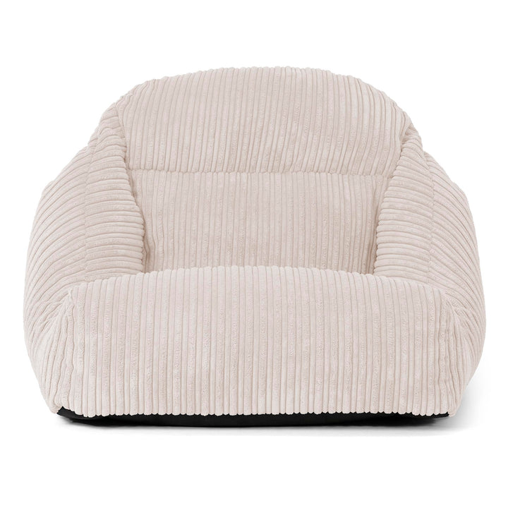 Silla Puff de Suelo Aya - Pana Clásica Marfil 02