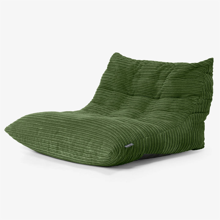 Silla Puff de Suelo Noah - Pana Clásica Bosque Verde 02