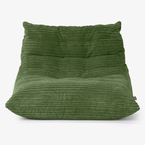 Silla Puff de Suelo Noah - Pana Clásica Bosque Verde