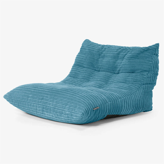 Silla Puff de Suelo Noah - Pana Clásica Egeo Azul 01
