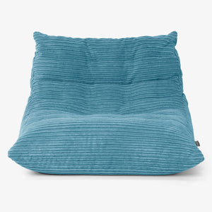 Silla Puff de Suelo Noah - Pana Clásica Egeo Azul