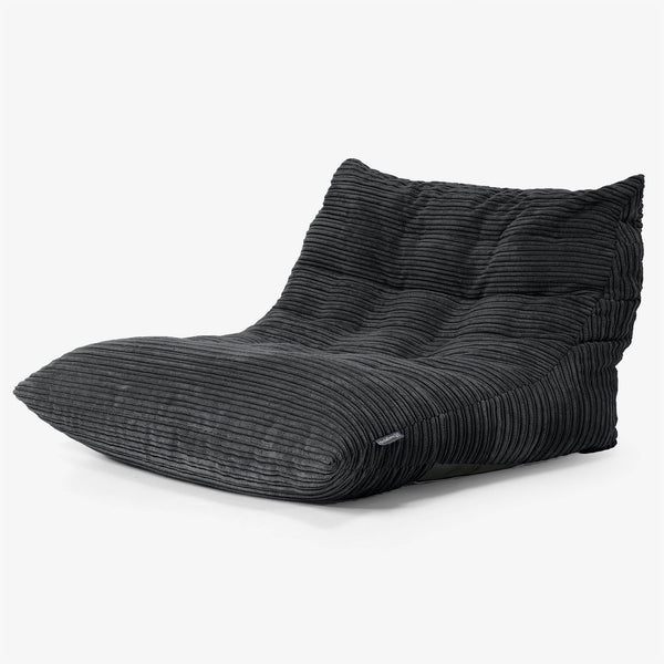 Silla Puff de Suelo Noah - Pana Clásica Negro 01