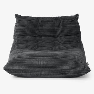 Silla Puff de Suelo Noah - Pana Clásica Negro