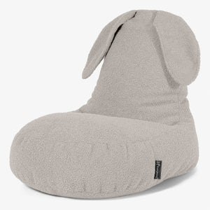 Silla Puff Infantil Animal Conejo de 2 a 6 años - Boucle Marfil