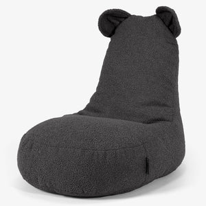 Silla Puff Infantil Animal Oso de 2 a 6 años - Boucle Grafito