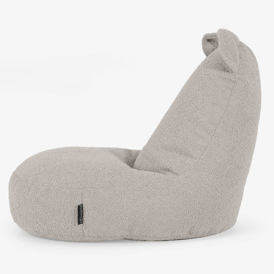 Silla Puff Infantil Animal Oso de 2 a 6 años - Boucle Marfil 02