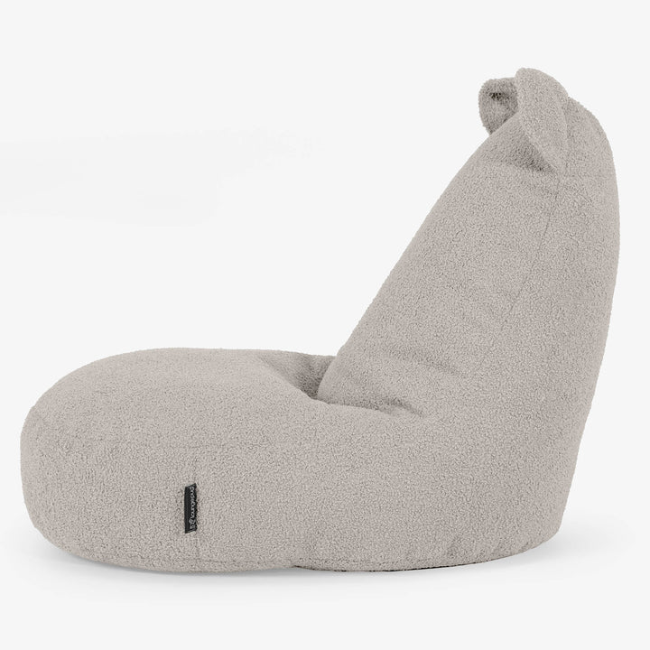 Silla Puff Infantil Animal Oso de 2 a 6 años - Boucle Marfil 02