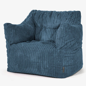 Sillón Puff Victor - Pana Clásica Azul marino