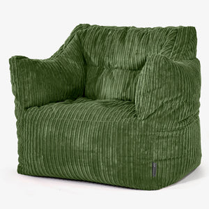 Sillón Puff Victor - Pana Clásica Bosque Verde