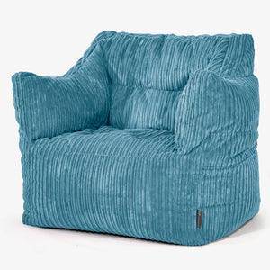 Sillón Puff Victor - Pana Clásica Egeo Azul