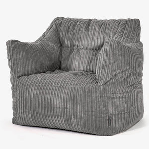 Sillón Puff Victor - Pana Clásica Grafito