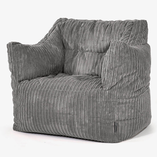 Sillón Puff Victor - Pana Clásica Grafito 01