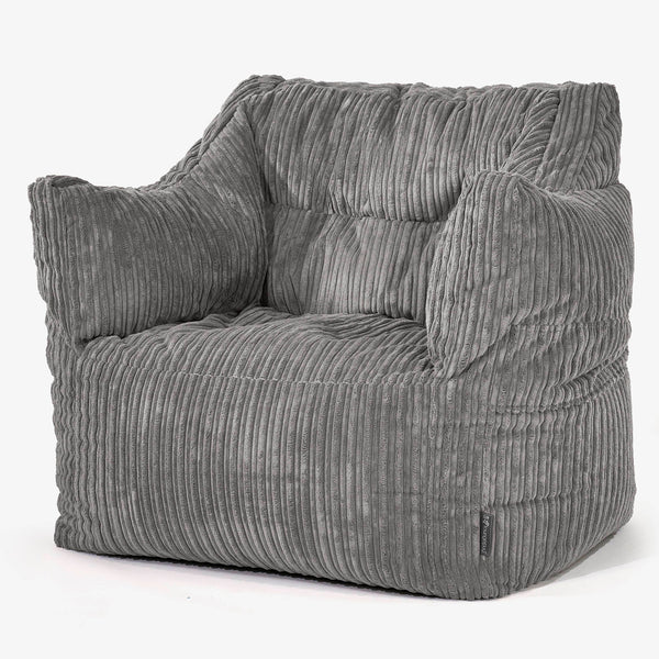 Sillón Puff Victor - Pana Clásica Grafito 01