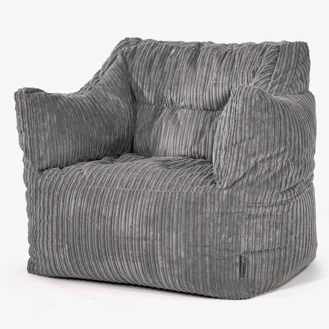 Sillón Puff Victor - Pana Clásica Grafito 01