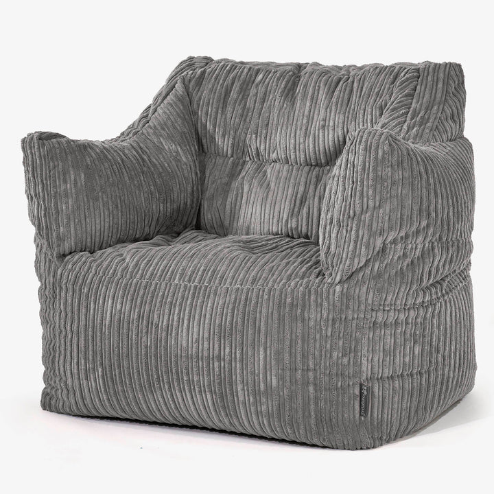 Sillón Puff Victor - Pana Clásica Grafito 01