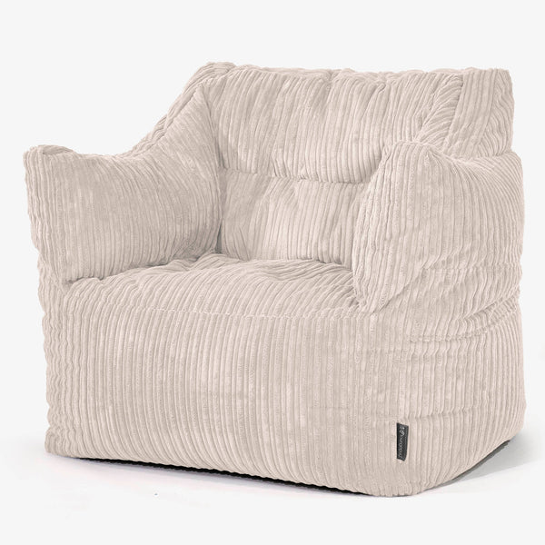 Sillón Puff Victor - Pana Clásica Marfil 01