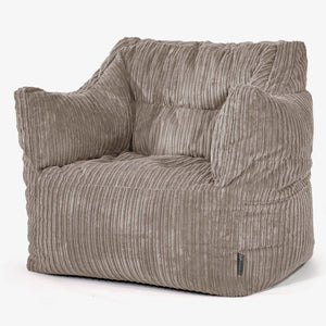 Sillón Puff Victor - Pana Clásica Marrón empolvado