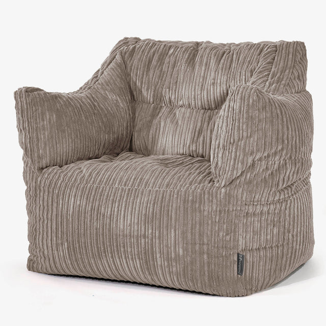 Sillón Puff Victor - Pana Clásica Marrón empolvado 01