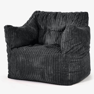Sillón Puff Victor - Pana Clásica Negro