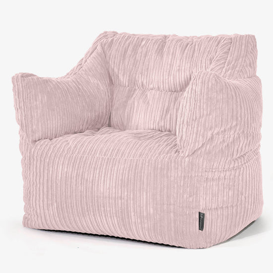 Sillón Puff Victor - Pana Clásica Rosa Claro 01