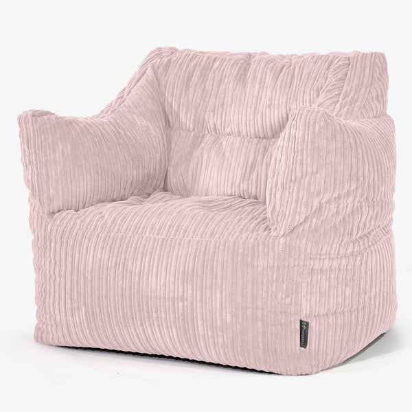 Sillón Puff Victor - Pana Clásica Rosa Claro 01