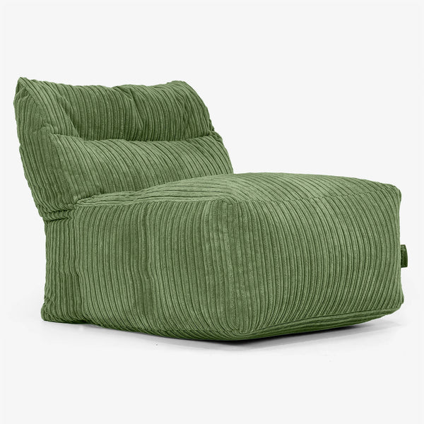 Sofá Modular Puf, Sección Central - Pana Clásica Bosque Verde 01