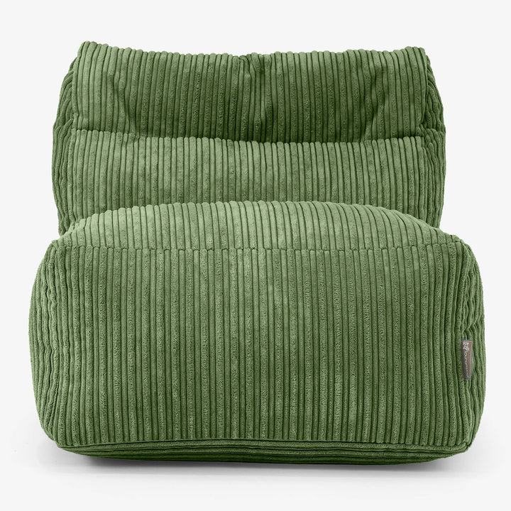 Sofá Modular Puf, Sección Central - Pana Clásica Bosque Verde 02