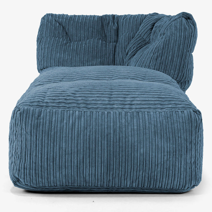 Sofá Modular Puf, Sección Chaise Derecha - Pana Clásica Azul marino 02