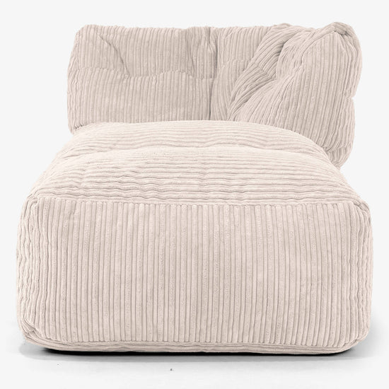 Sofá Modular Puf, Sección Chaise Derecha - Pana Clásica Marfil 02