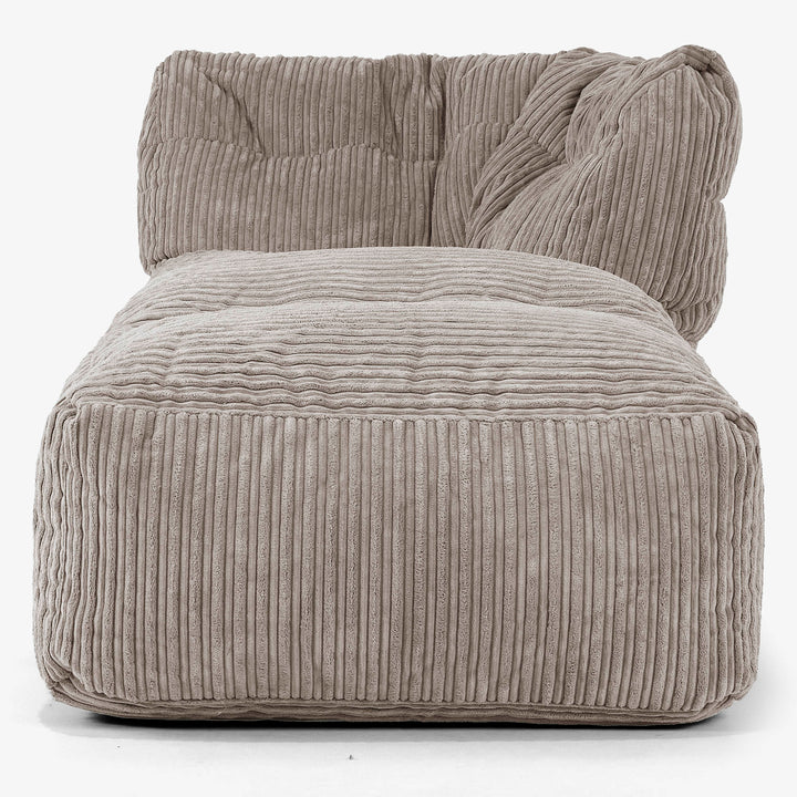 Sofá Modular Puf, Sección Chaise Derecha - Pana Clásica Marrón empolvado 02