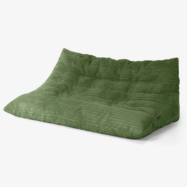Sofá Puff de Suelo Noah - Pana Clásica Bosque Verde 01