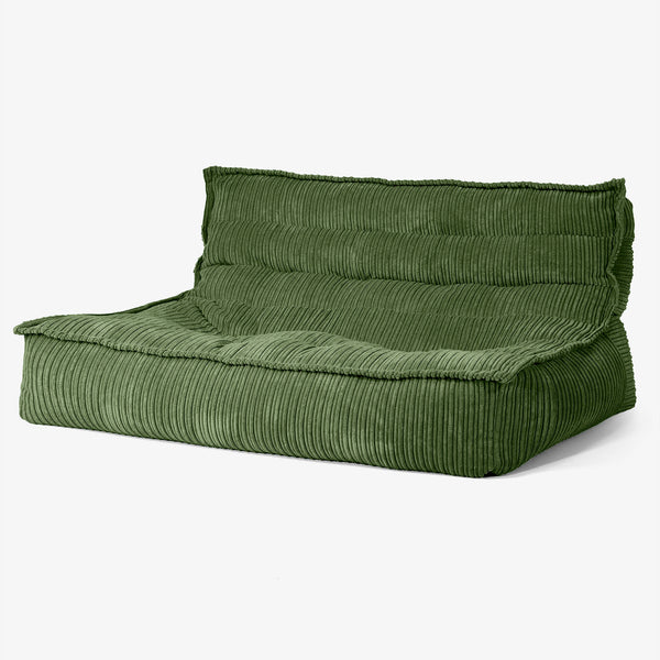 Sofá Puff de Suelo Oliver - Pana Clásica Bosque Verde 01