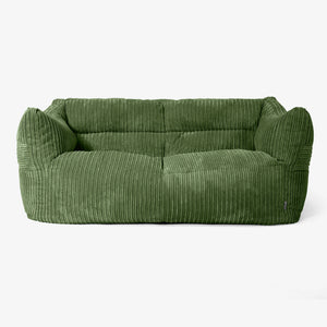 Sofá Puff Victor - Pana Clásica Bosque Verde