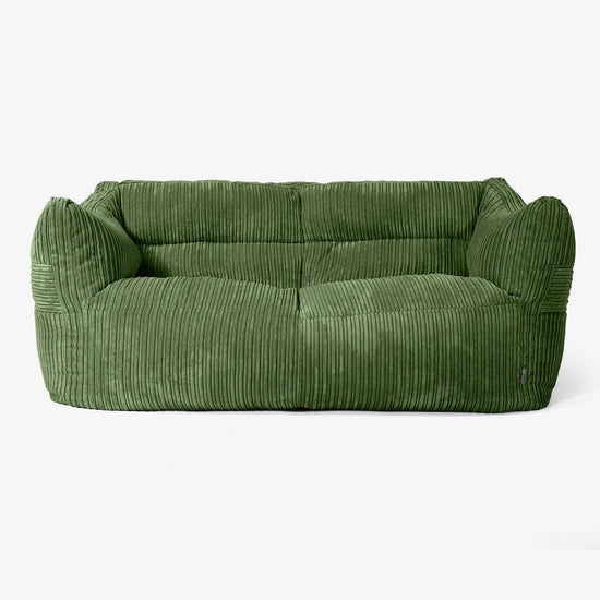 Sofá Puff Victor - Pana Clásica Bosque Verde 01