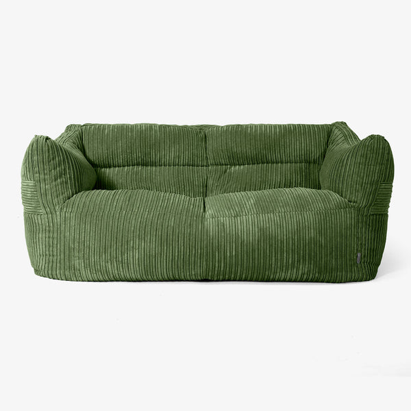 Sofá Puff Victor - Pana Clásica Bosque Verde 01