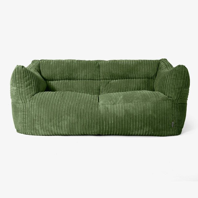 Sofá Puff Victor - Pana Clásica Bosque Verde 01